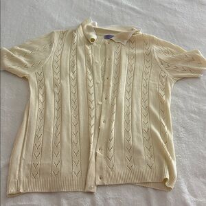 Dino Tabucci Cream Knit Cardigan